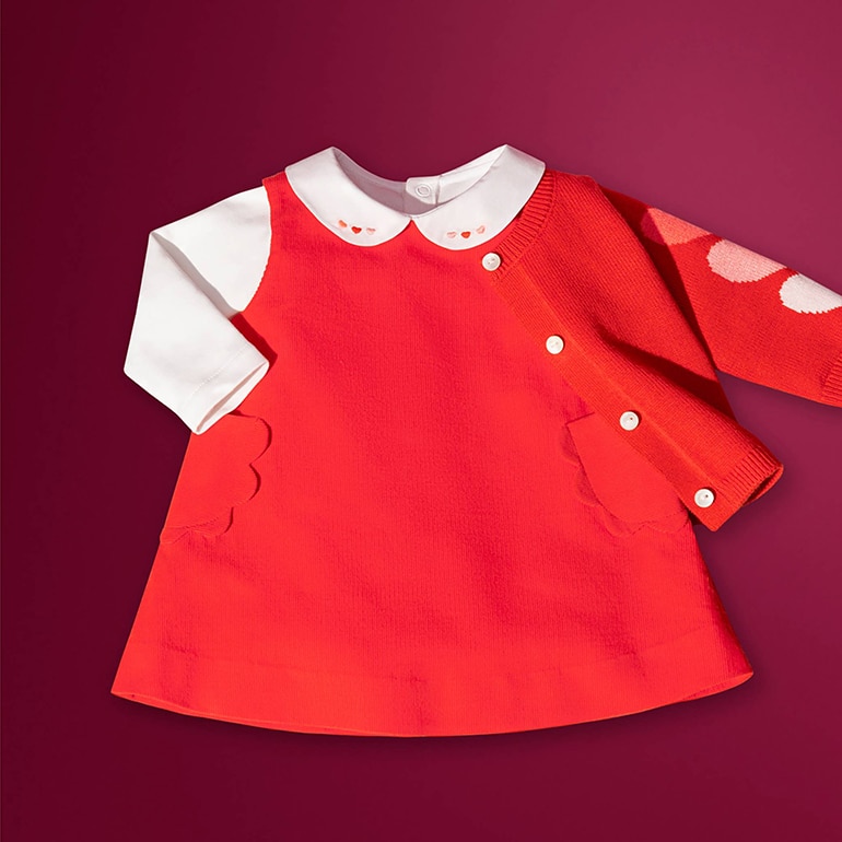 Voir l’ensemble rouge bébé fille