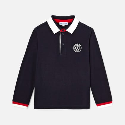 Polo esprit rugby enfant garçon