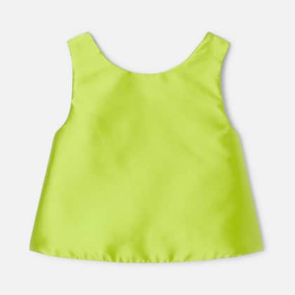 Top enfant fille en satin vert