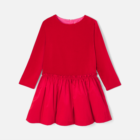 Robe bi-matière enfant fille